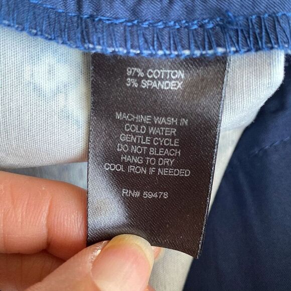 Kenar navy chino Bermuda shorts with geometric print size 10 - Picture 10 of 10